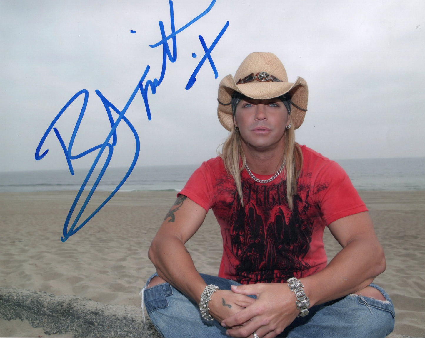 BRET MICHAELS SIGNED 8X10 PHOTO