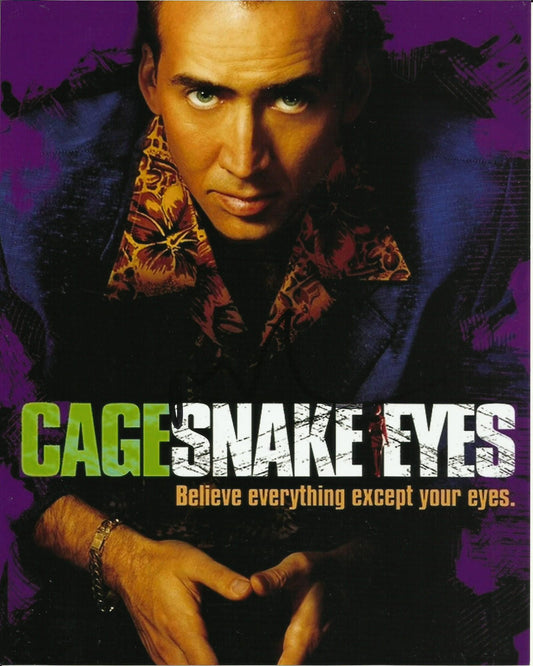 NICOLAS CAGE SIGNED SNAKE EYES 8X10 PHOTO