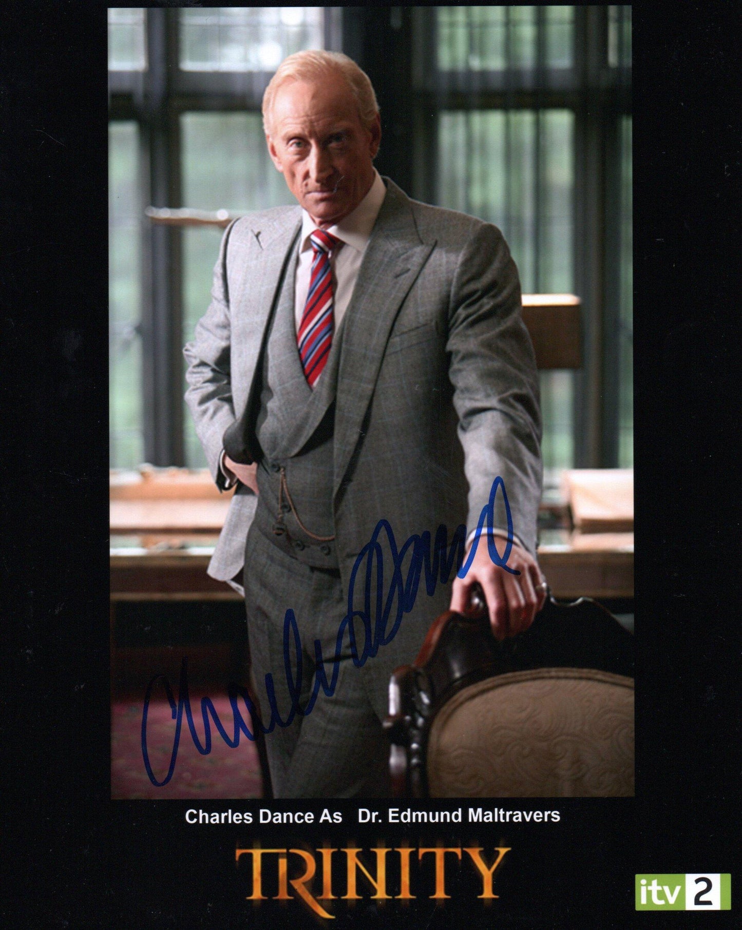 CHARLES DANCE SIGNED TRINITY 8X10 PHOTO (1)