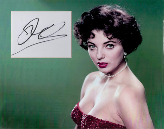 JOAN COLLINS SIGNED 14X11 SEXY PHOTO MOUNT (1)