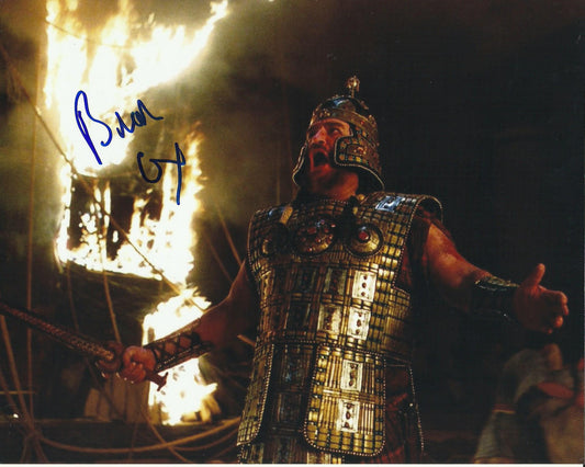 BRIAN COX SIGNED TROY 8X10 PHOTO