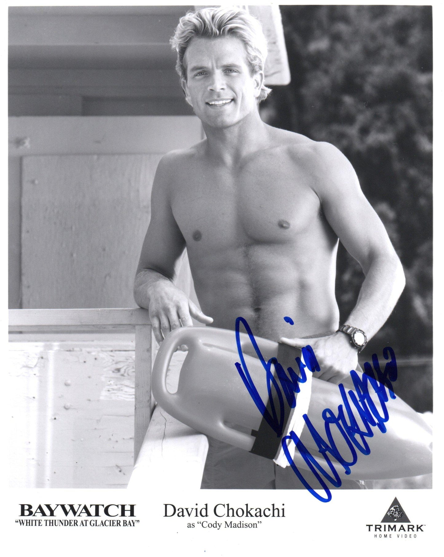 DAVID CHOKACHI SIGNED BAYWATCH 8X10 PHOTO (1)