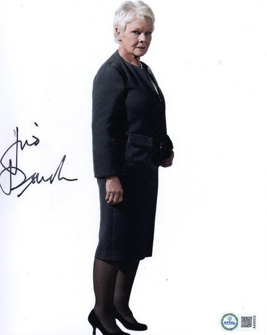 JUDI DENCH SIGNED BOND 10X8 PHOTO (10) ALSO AFTAL AUTHENTICATION