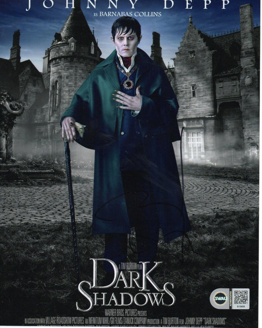 JOHNNY DEPP SIGNED 8X10 DARK SHADOWS PHOTO (1) ALSO SWAU