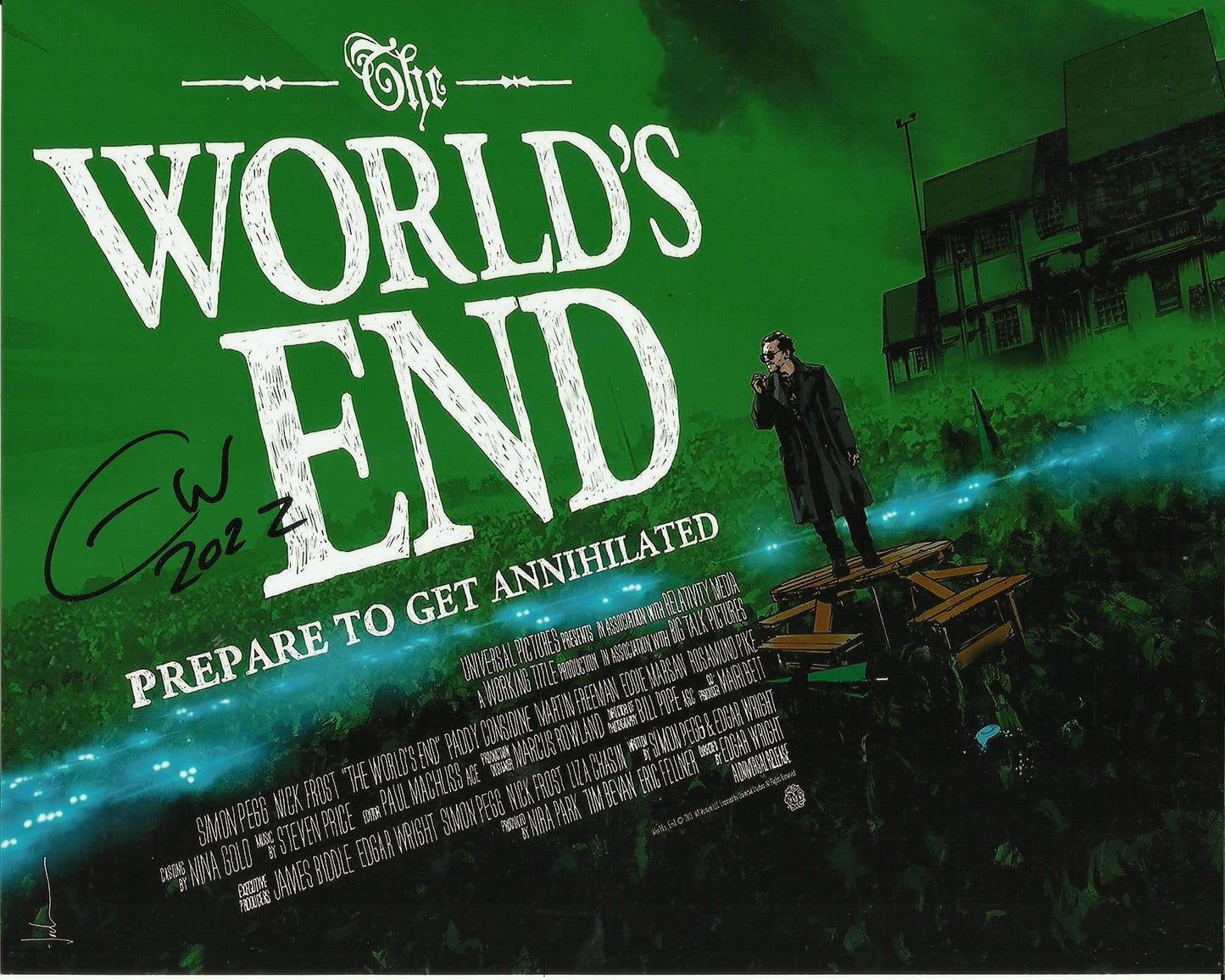 EDGAR WRIGHT SIGNED THE WORLDS END 8X10 PHOTO (2)