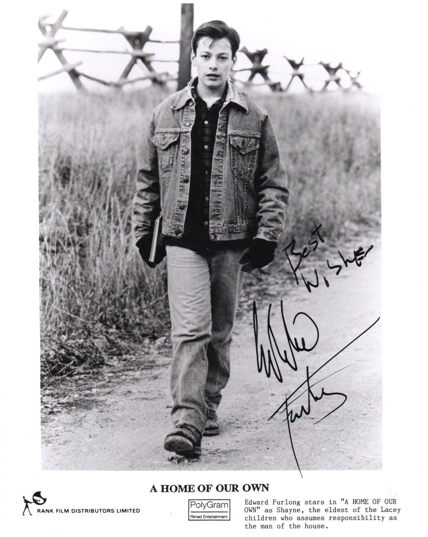 EDWARD FURLONG SIGNED A HOME OF OUR OWN 8X10 PHOTO