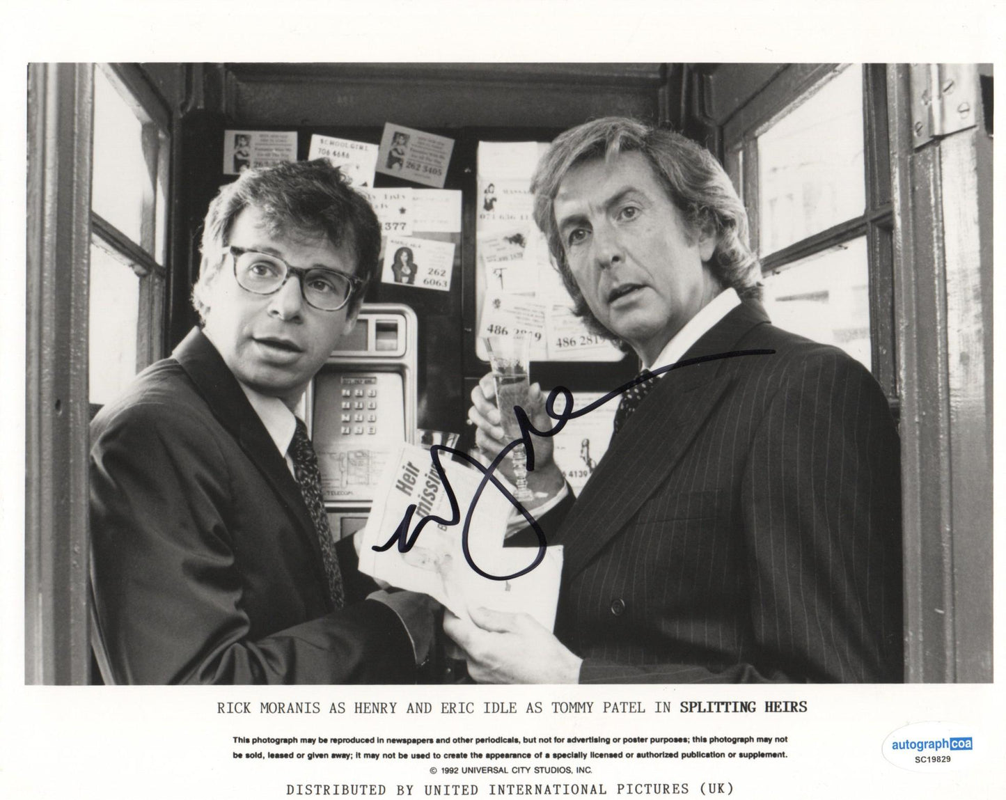 ERIC IDLE SIGNED SPLITTING HEIRS  8X10 PHOTO ALSO ACOA (2)