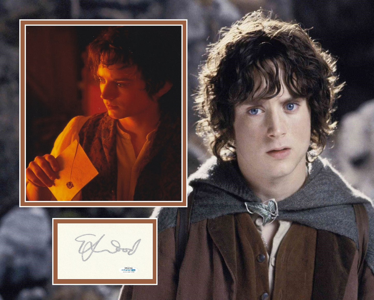 ELIJAH WOOD SIGNED THE LORD OF THE RINGS PHOTO MOUNT ALSO ACOA  (2)