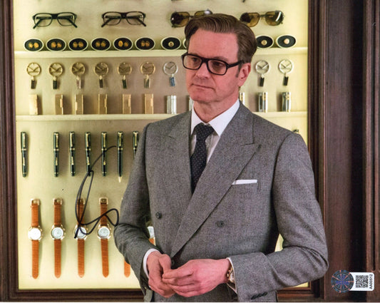 COLIN FIRTH SIGNED KINGSMAN 10X8 PHOTO (3) ALSO AFTAL AUTHENTICATION