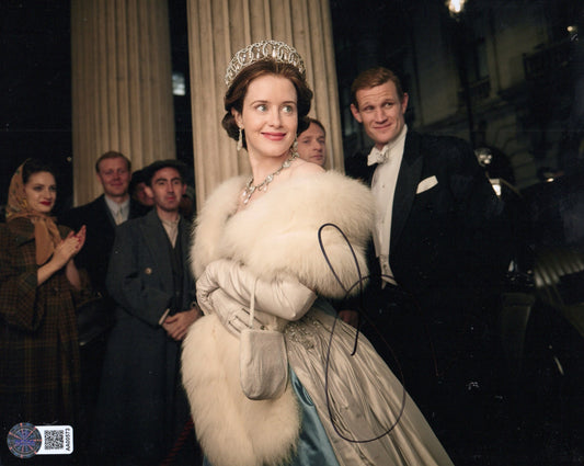 CLAIRE FOY SIGNED THE CROWN 10X8 PHOTO (4) ALSO AFTAL AUTHENTICATION