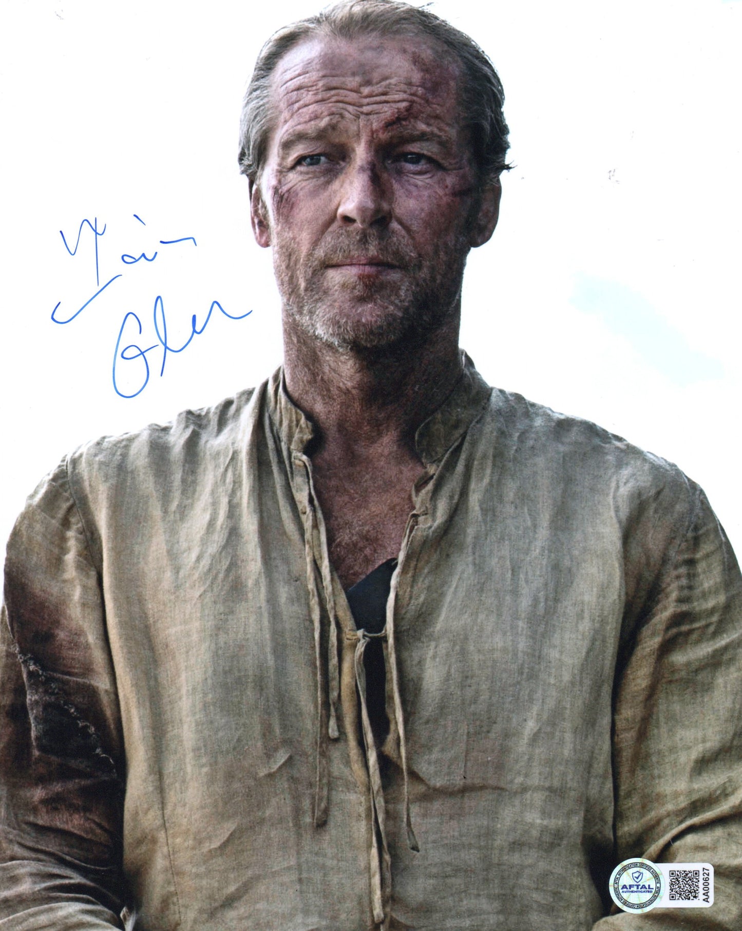 IAIN GLEN SIGNED GAME OF THRONES 8X10 PHOTO (10) ALSO AFTAL AUTHENTICATION