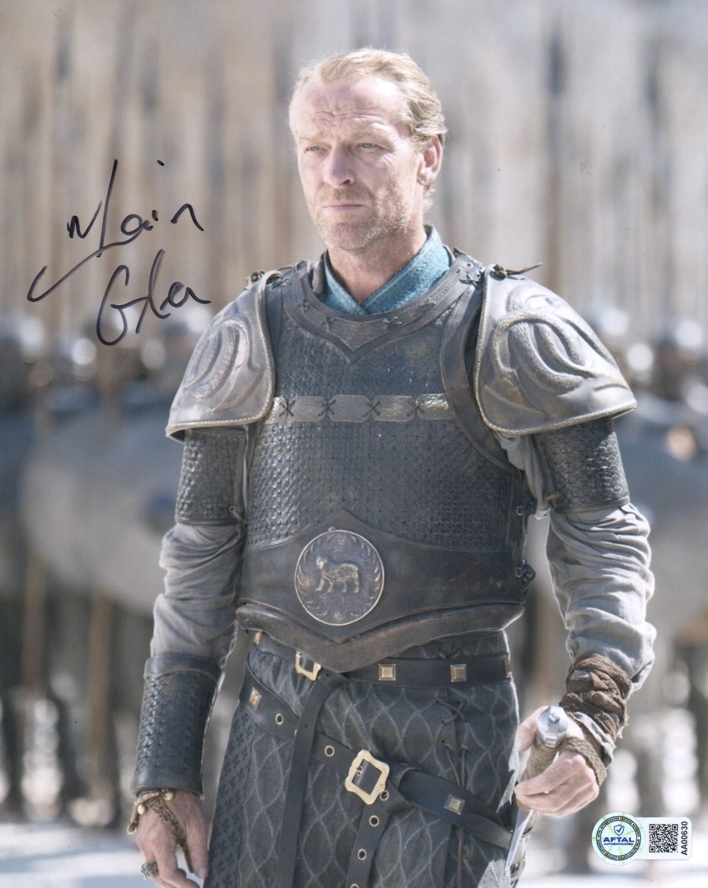 IAIN GLEN SIGNED GAME OF THRONES 8X10 PHOTO (3) ALSO AFTAL AUTHENTICATION