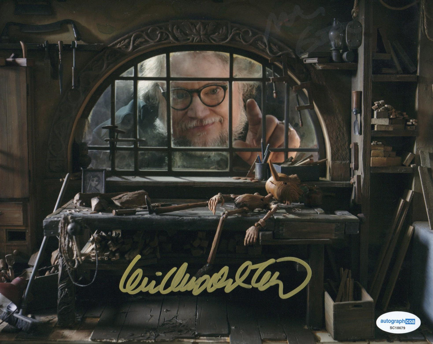 GUILLERMO DEL TORO SIGNED PINOCCHIO 8X10 PHOTO (1) ALSO ACOA