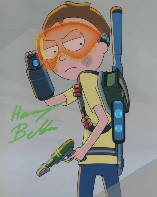 HARRY BELDEN SIGNED RICK AND MORTY 8X10 PHOTO (1)