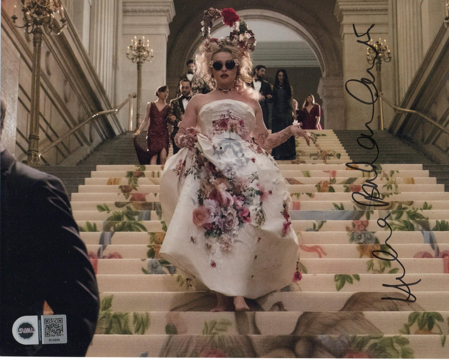 HELENA BONHAM CARTER SIGNED OCEANS 10X8 PHOTO (1) ALSO SWAU