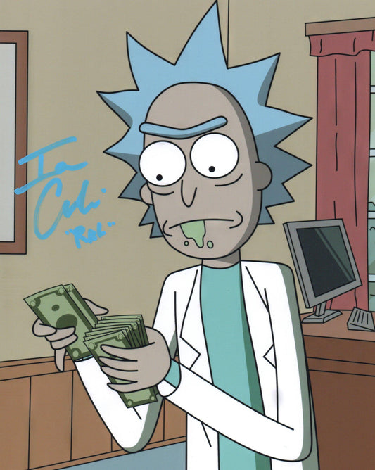 IAN CARDONI SIGNED RICK AND MORTY 8X10 PHOTO (1)