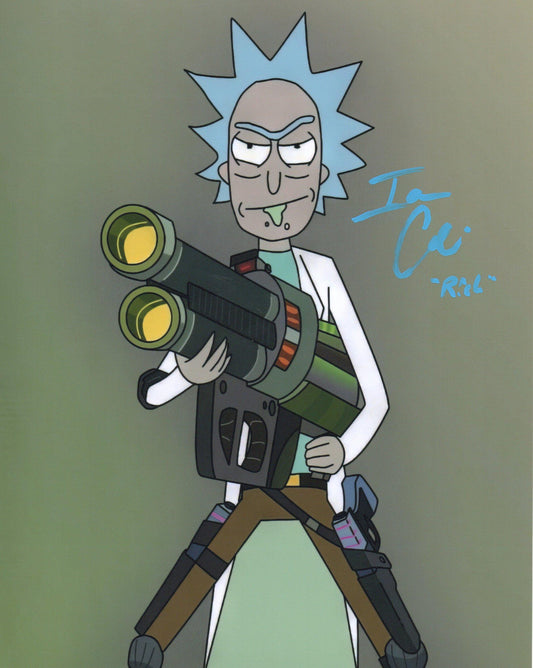 IAN CARDONI SIGNED RICK AND MORTY 8X10 PHOTO (2)