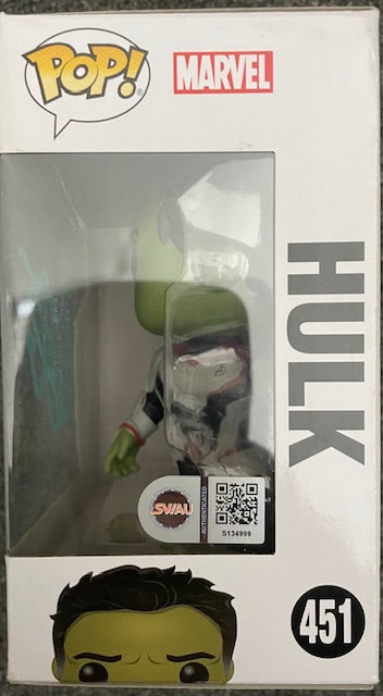MARK RUFFALO SIGNED HULK AVENGERS FUNKO POP (1) ALSO SWAU