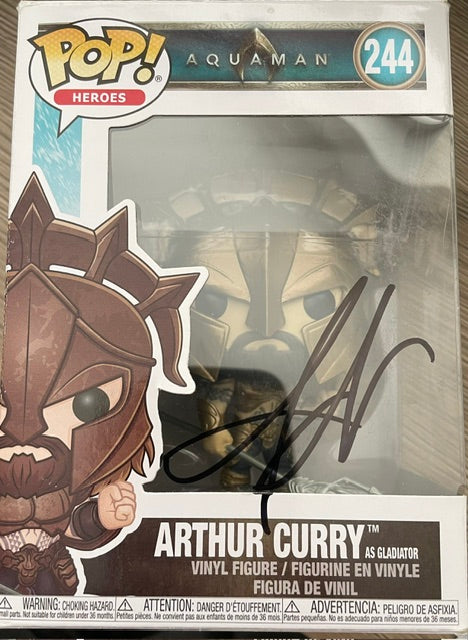 JASON MOMOA SIGNED ARTHUR CURRY AQUAMAN FUNKO POP (3) VIDEO PROOF