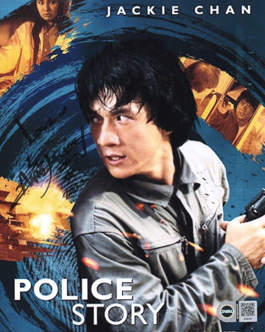 JACKIE CHAN  SIGNED POLICE STORY 8X10 PHOTO (9) ALSO SWAU