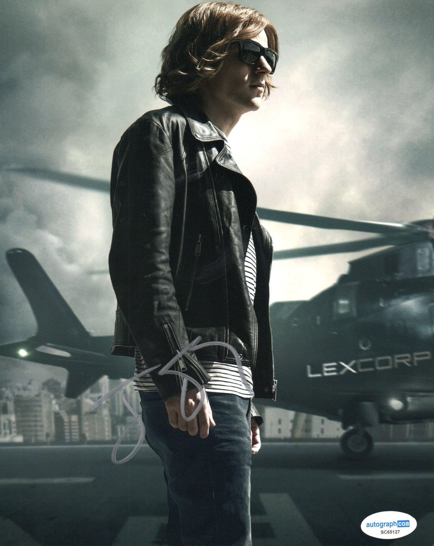 JESSE EISENBERG SIGNED LEX LUTHER 8X10 PHOTO (5) ALSO ACOA
