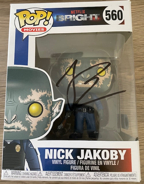 JOEL EDGERTON SIGNED NICK JACOBY BRIGHT FUNKO POP ALSO SWAU