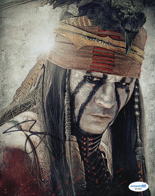 JOHNNY DEPP SIGNED 8X10 LONE RANGER PHOTO (2) ALSO ACOA