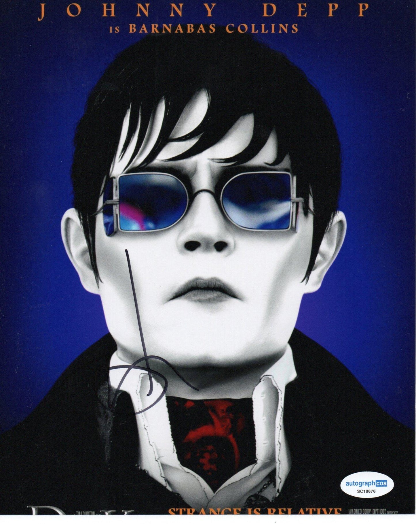 JOHNNY DEPP SIGNED 8X10 DARK SHADOWS PHOTO (2) ALSO ACOA