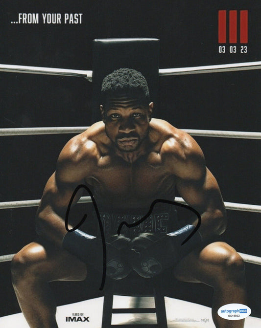 JONATHAN MAJORS SIGNED CREED 8X10 PHOTO ALSO ACOA (1)