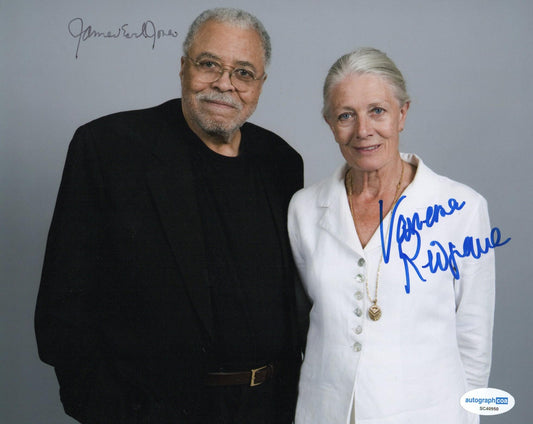 JAMES EARL JONES AND VANESSA REDGRAVE SIGNED 10X8 PHOTO ALSO ACOA