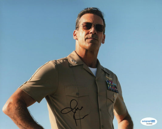 JON HAMM SIGNED TOP GUN MAVERICK 8X10 PHOTO ALSO ACOA