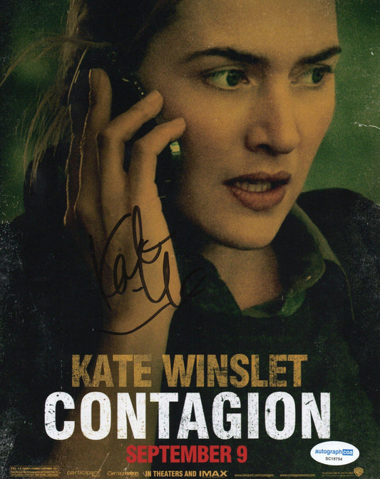 KATE WINSLET SIGNED CONTAGION 10X8 PHOTO ALSO ACOA CERTIFIED