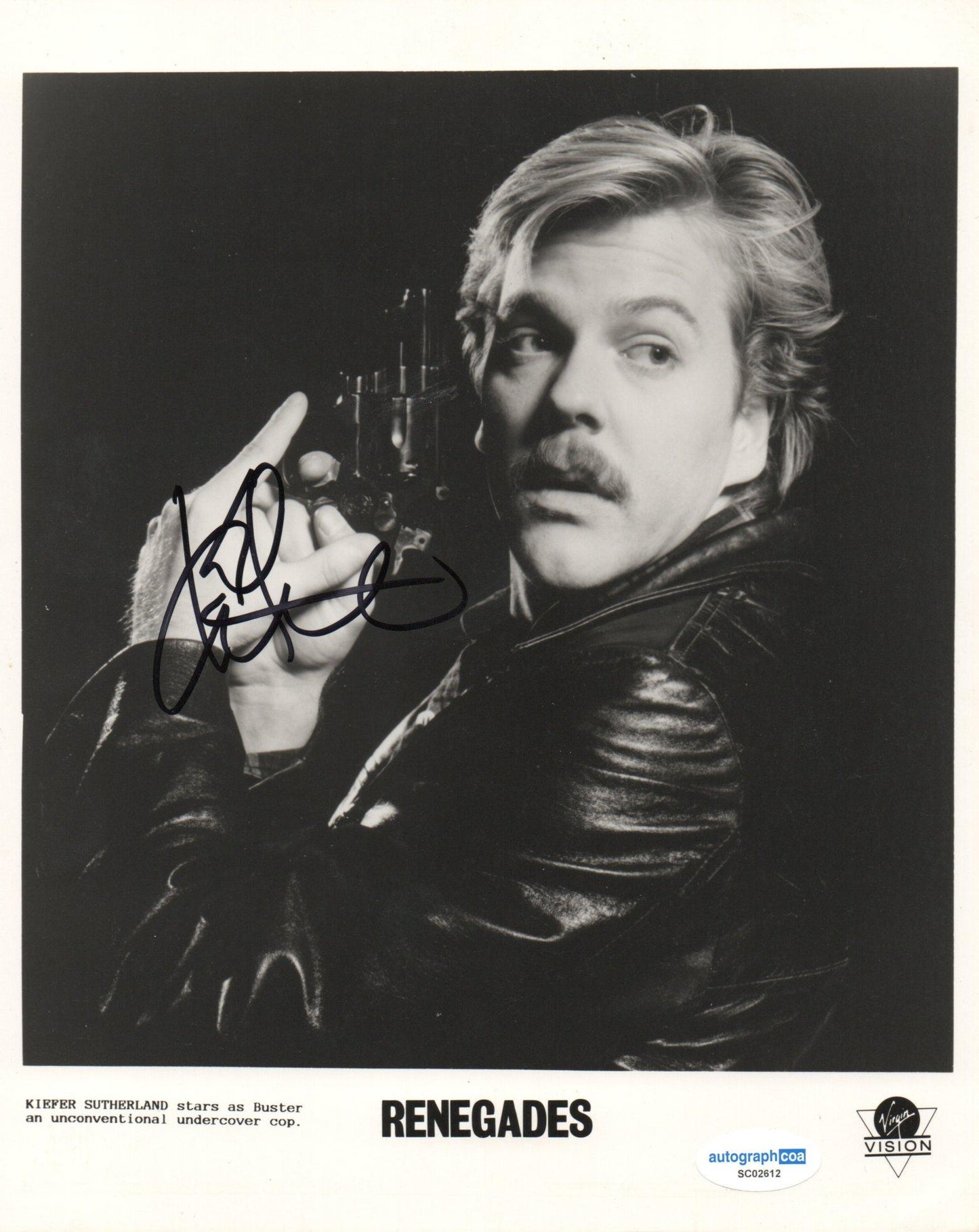 KIEFER SUTHERLAND SIGNED RENEGADES 8X10 PHOTO (1) ALSO ACOA