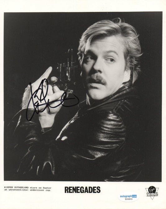 KIEFER SUTHERLAND SIGNED RENEGADES 8X10 PHOTO (1) ALSO ACOA