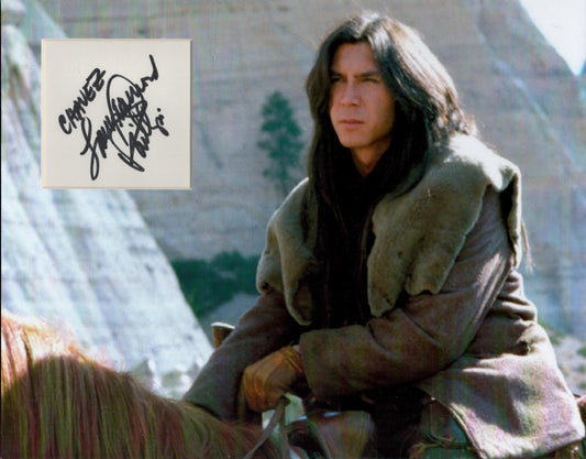 LOU DIAMOND PHILLIPS SIGNED 14X11 YOUNG GUNS PHOTO MOUNT