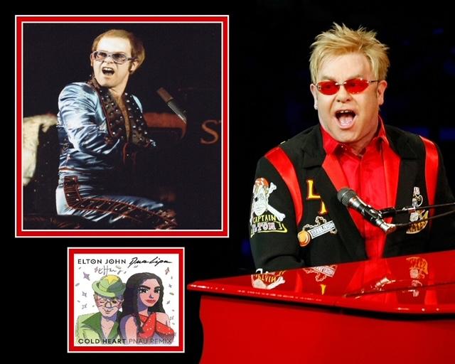 SIR ELTON JOHN SIGNED PHOTO MOUNT (1)