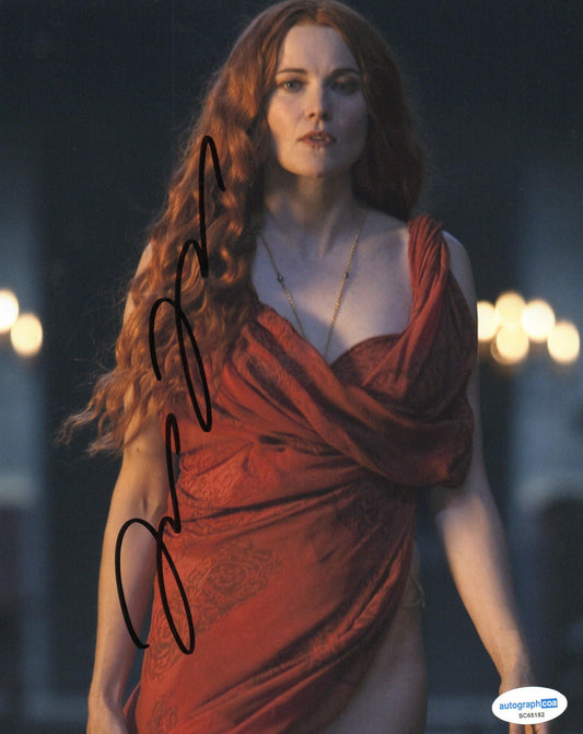 LUCY LAWLESS SIGNED SPARTACUS 10X8 PHOTO (1) ALSO ACOA