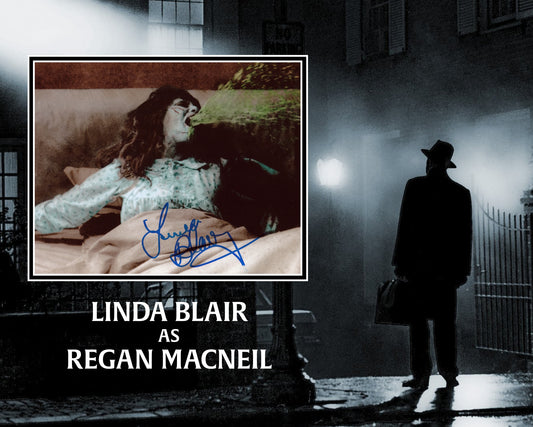 LINDA BLAIR SIGNED THE EXORCIST PHOTO MOUNT