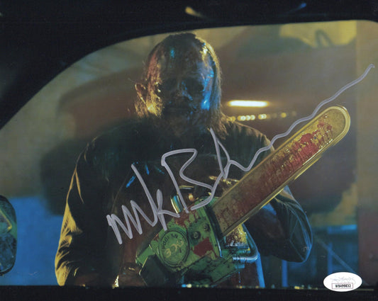 MARK BURNHAM SIGNED TEXAS CHAINSAW MASSACRE 8X10 PHOTO ALSO JSA
