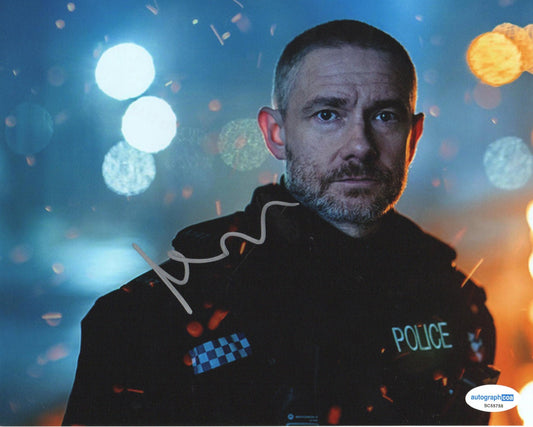 MARTIN FREEMAN SIGNED THE RESPONDER 8X10 PHOTO (1) also ACOA certified