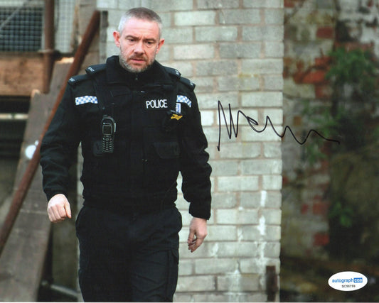 MARTIN FREEMAN SIGNED THE RESPONDER 8X10 PHOTO (2) also ACOA certified