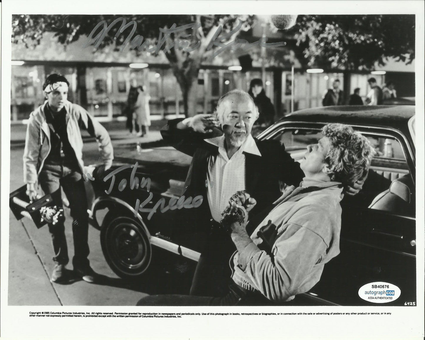 MARTIN KOVE SIGNED KARATE KID 8X10 PHOTO (2) also ACOA certified