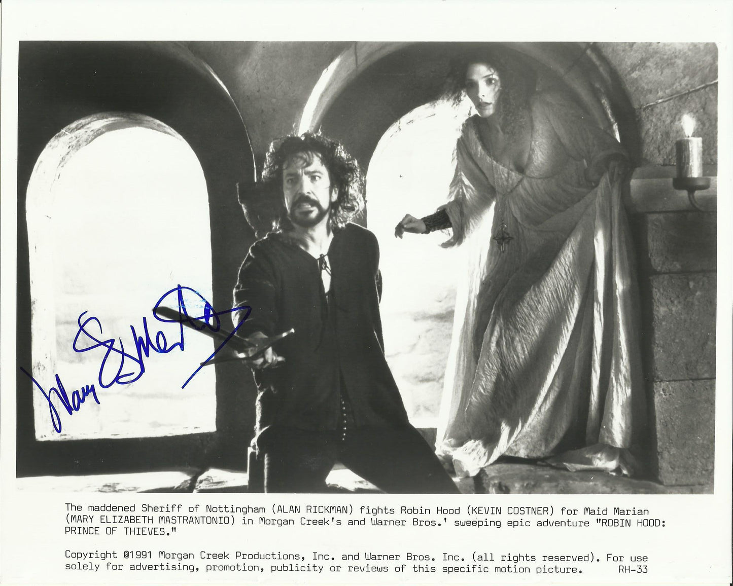 MARY ELIZABETH MASTRANTONIO SIGNED ROBIN HOOD 10X8 PHOTO (1)