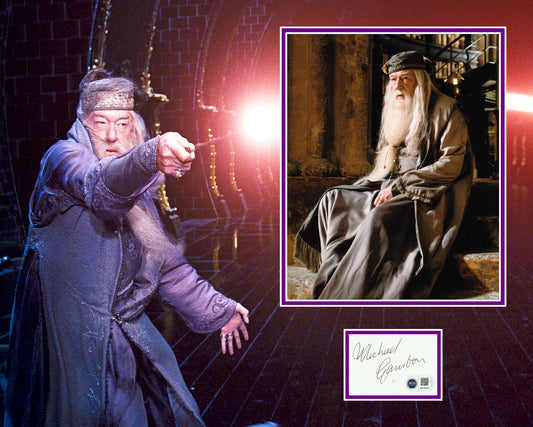 MICHAEL GAMBON SIGNED HARRY POTTER PHOTO MOUNT ALSO ACG