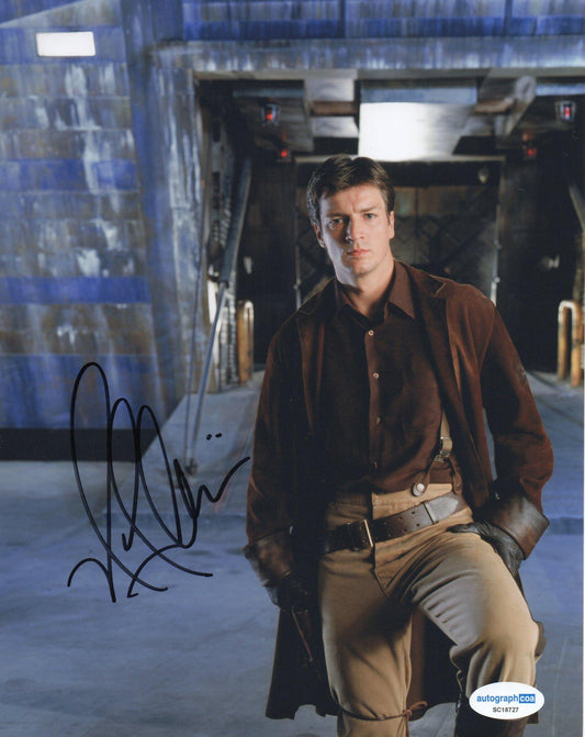 NATHAN FILLION SIGNED FIREFLY 8X10 PHOTO also ACOA certified (2)