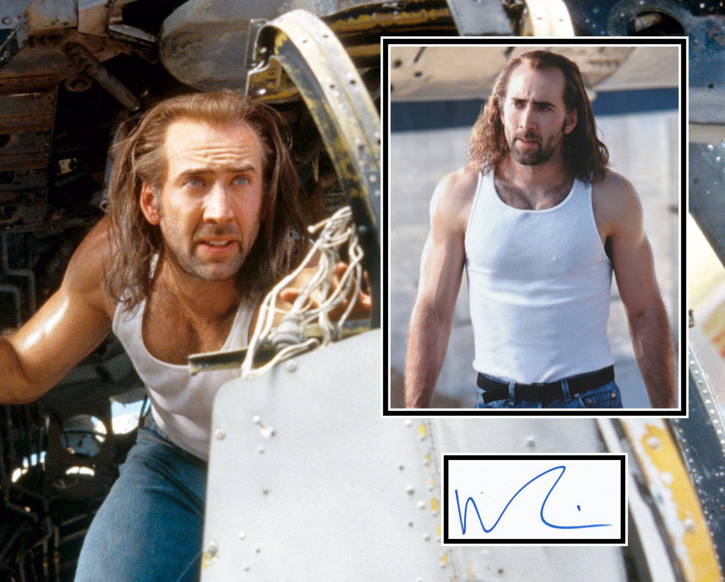 NICOLAS CAGE SIGNED CON AIR PHOTO MOUNT