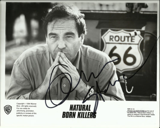 OLIVER STONE SIGNED NATURAL BORN KILLERS 8X10 PHOTO