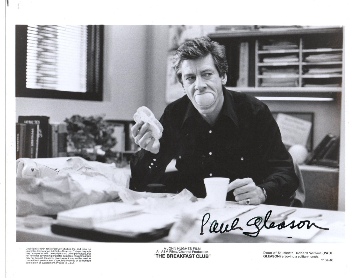 PAUL GLEASON SIGNED THE BREAKFAST CLUB 8X10 PHOTO
