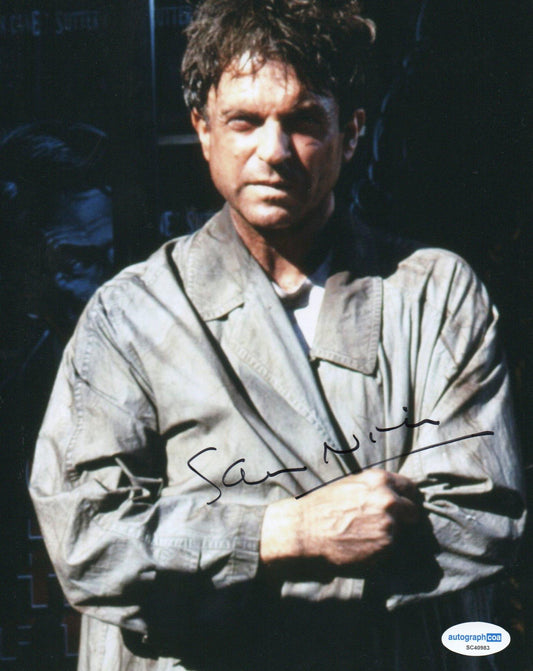 SAM NEILL SIGNED 8X10 PHOTO (1) ALSO ACOA CERTIFIED
