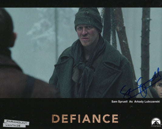 SAM SPRUELL SIGNED DEFIANCE 8X10 PHOTO